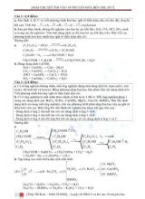Đề thi vào Lớp 10 THPT chuyên Hóa học tỉnh Bến Tre năm 2017 (Có lời giải chi tiết)